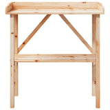 Tavolo Piante con Ripiano 78x38x,82,5cm Legno Massello di Abete