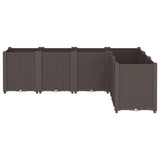 Fioriera da Giardino Marrone 160x120x53 cm in PP