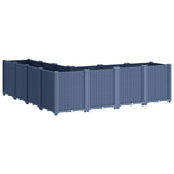 Fioriera da Giardino Grigio Blu 160x160x53 cm in PP