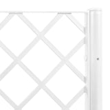 Fioriera da Giardino con Traliccio Bianco 160x160x140 cm in PP