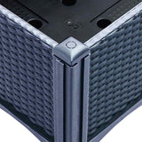 Fioriera da Giardino con Gambe Grigio Blu 120x40x42 cm in PP