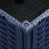 Fioriera da Giardino con Ruote Grigio Blu 240x50x54 cm in PP