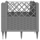 Fioriera Giardino Picchetti Grigio Chiaro 43,5x43,5x43,5 cm PP