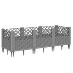 Fioriera Giardino Picchetti Grigio Chiaro 123,5x43,5x43,5 cm PP