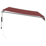 Tenda da Sole Retrattile Automatica con LED Bordò 300x250 cm