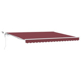 Tenda da Sole Retrattile Automatica con LED Bordò 400x300 cm