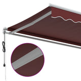 Tenda da Sole Retrattile Automatica Bordò 400x350 cm