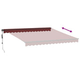 Tenda da Sole Retrattile Automatica con LED Bordò 400x350 cm