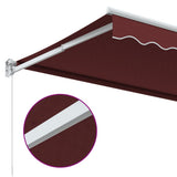 Tenda da Sole Retrattile Manuale Bordò 350x250 cm