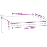Tenda da Sole Retrattile Manuale Bordò 350x250 cm