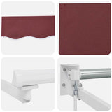 Tenda da Sole Retrattile Manuale Bordò 400x300 cm