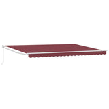 Tenda da Sole Retrattile Manuale Bordò 500x300 cm