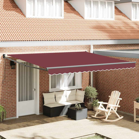 Tenda da Sole Retrattile Manuale Bordò 400x300 cm
