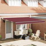 Tenda da Sole Retrattile Manuale Bordò 400x300 cm