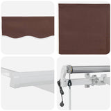 Tenda da Sole Retrattile Automatica Marrone 300x250 cm