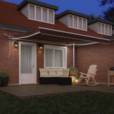 Tenda da Sole Retrattile Automatica con LED Marrone 400x300 cm