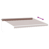Tenda da Sole Retrattile Manuale Marrone 450x350 cm