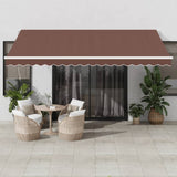 Tenda da Sole Retrattile Automatica Marrone 450x350 cm