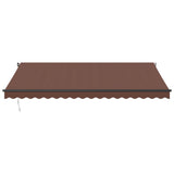 Tenda da Sole Retrattile Manuale Marrone 450x350 cm