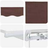 Tenda Sole Retrattile Manuale 400x300 cm Marrone