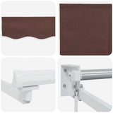 Tenda Sole Retrattile Manuale 300x250 cm Marrone