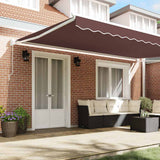 Tenda Sole Retrattile Manuale 500x300 cm Marrone