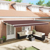 Tenda Sole Retrattile Manuale 500x300 cm Marrone