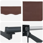Tenda Sole Retrattile Manuale 300x250 cm Marrone