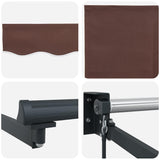 Tenda Sole Retrattile Manuale 300x250 cm Marrone