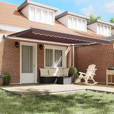 Tenda Sole Retrattile Manuale 450x300 cm Marrone