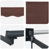 Tenda Sole Retrattile Manuale 450x300 cm Marrone