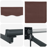 Tenda Sole Retrattile Manuale 500x300 cm Marrone