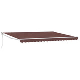 Tenda da Sole Retrattile Automatica Marrone 450x300 cm