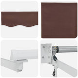 Tenda da Sole Retrattile Automatica Marrone 450x300 cm