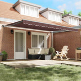 Tenda da Sole Retrattile Automatica Marrone 450x300 cm