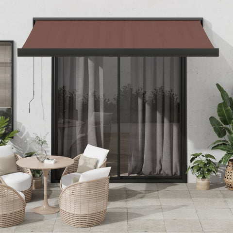 Tenda Sole Retrattile Manuale 350x250 cm Marrone