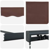 Tenda Sole Retrattile Manuale 400x300 cm Marrone