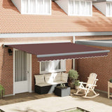 Tenda Sole Retrattile Manuale 400x300 cm Marrone