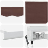 Tenda da Sole Retrattile Automatica Marrone 300x250 cm