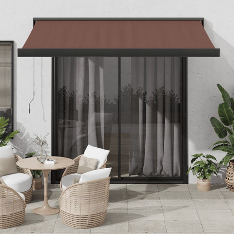 Tenda da Sole Retrattile Automatica Marrone 300x250 cm