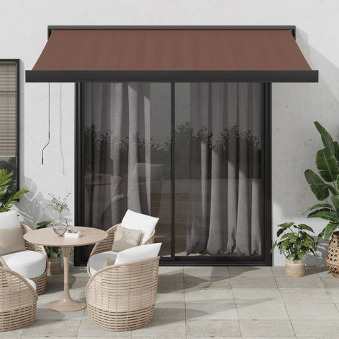 Tenda da Sole Retrattile Automatica Marrone 350x250 cm