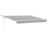 Tenda Retrattile Automatica LED Antracite e Bianco 300x250 cm