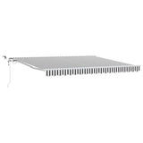 Tenda Retrattile Automatica LED Antracite e Bianco 400x300 cm