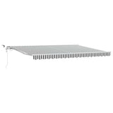 Tenda Retrattile Automatica LED Antracite e Bianco 450x300 cm