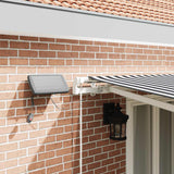 Tenda Retrattile Manuale con LED Antracite/ Bianco 500x300 cm