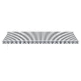 Tenda da Sole Retrattile Manuale Antracite e Bianco 600x350 cm