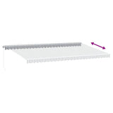 Tenda Retrattile Manuale con LED Antracite e Bianco 600x350 cm