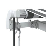 Tenda Sole Retrattile Automatica 600x350 cm Antracite e Bianco
