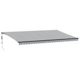 Tenda Retrattile Automatica LED Antracite e Bianco 600x350 cm