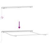 Tenda da Sole Retrattile Manuale Antracite e Bianco 300x250 cm